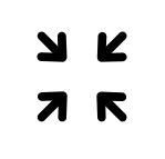 An icon showing 4 arrows focusing together